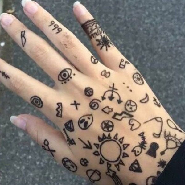 Тату ручкой