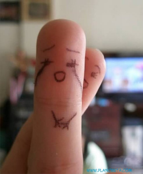 Рисунки на руке ручкой