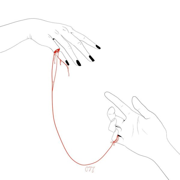 Нарисованная рука с ногтями