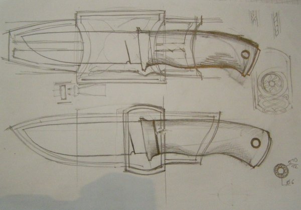 Макет ручки для ножа