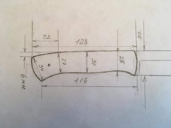 Шашка Казачья чертежи рукояти