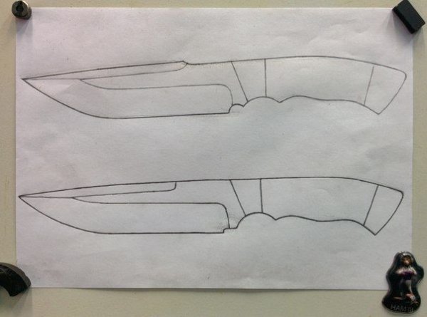 Эскизы ручек для ножей