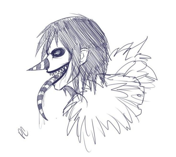 Демон Скай для срисовки