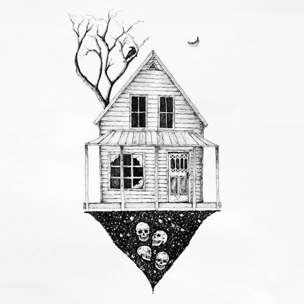 Рисунки домов ручкой