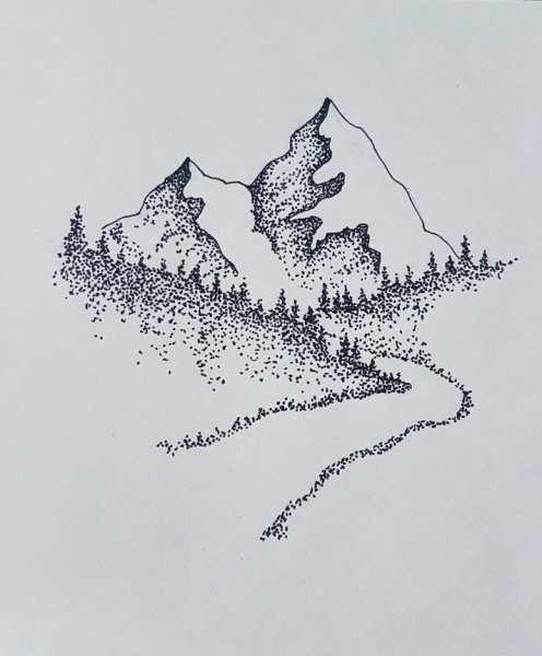 Пейзаж точками