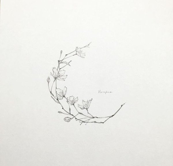 Тату в стиле Минимализм цветы