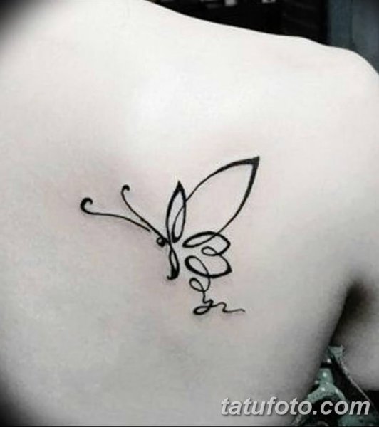 Мини тату бабочка