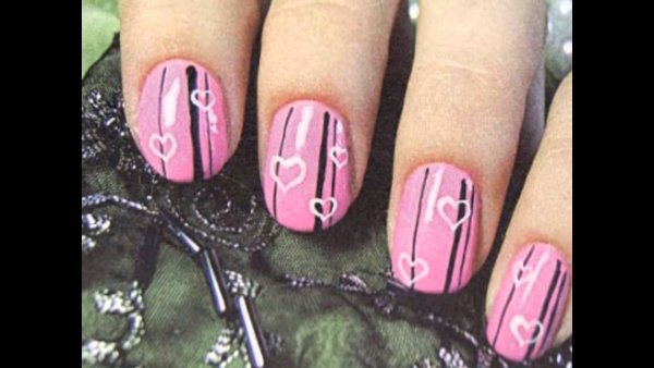 Рисунок удлиняющий короткие ногти