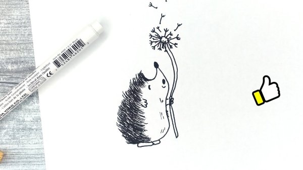 Ежик ручкой рисунок ручкой для срисовки