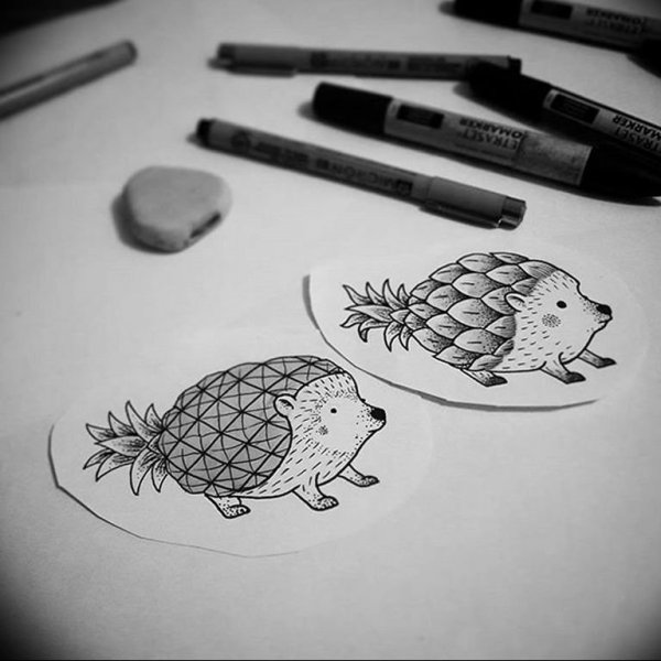 Ежик рисунок