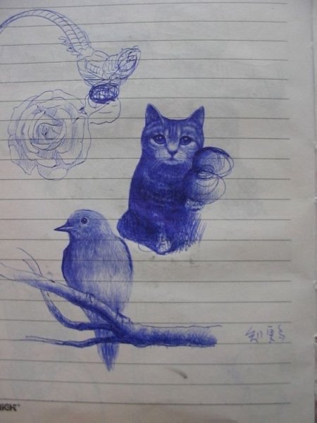 Рисунки в тетради