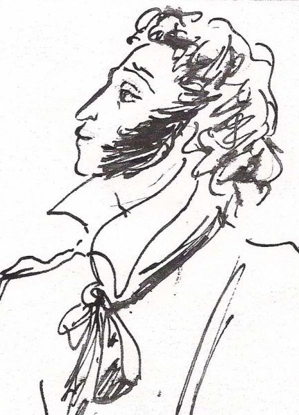 Александр Сергеевич Пушкин зарисовки