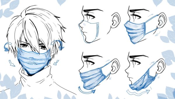 Раскраска маска медицинская