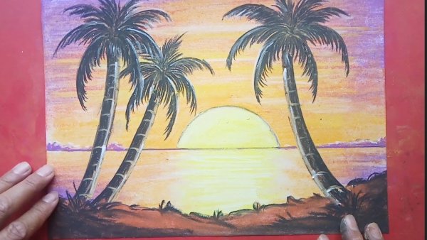 Пейзаж карандашом легкий