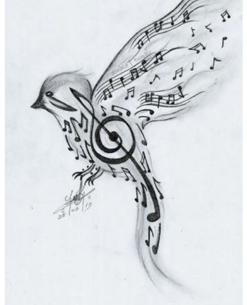 Рисунки на музыкальную тему карандашом