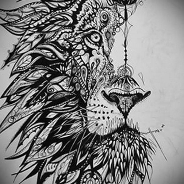 Графический эскиз Льва