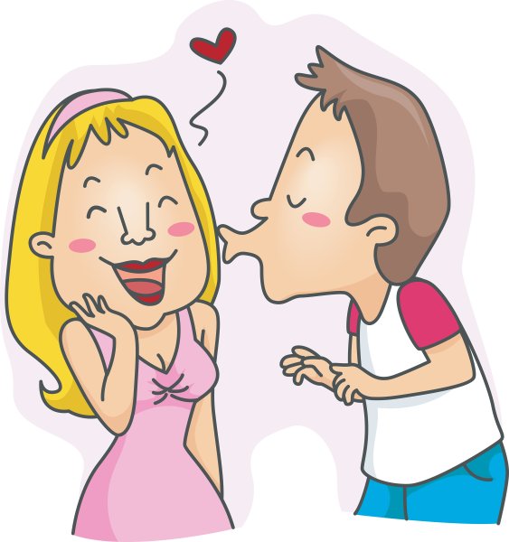 Поцелуй карикатура