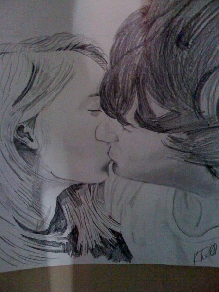 Первый поцелуй рисунок