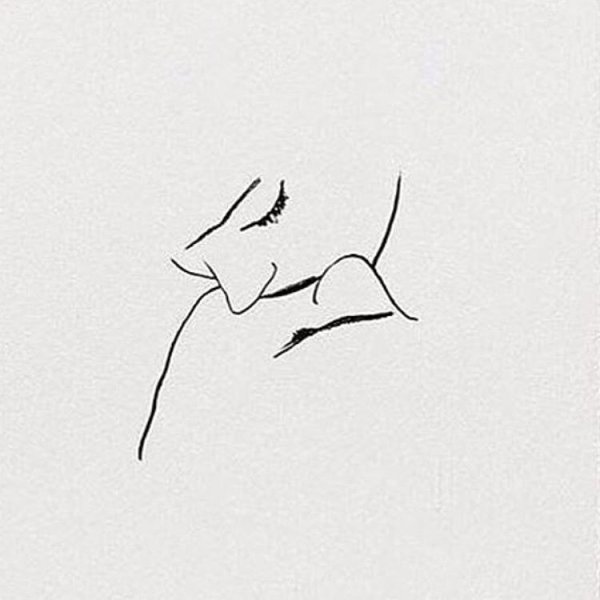 Поцелуй линиями