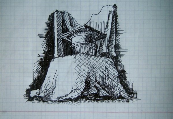 Рисунки гелевой ручкой архитектура