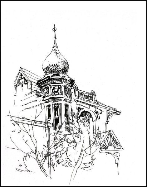 Пленэрные зарисовки архитектуры Царицыно