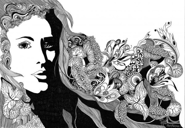 Графика гелевой ручкой