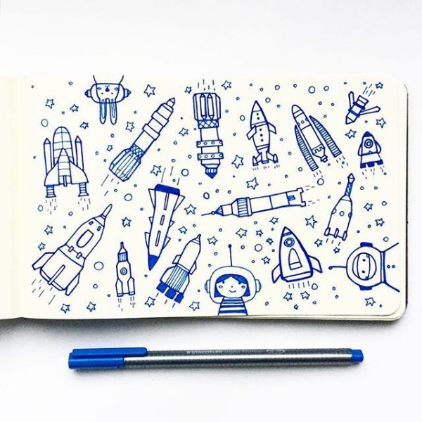 Лёгкие рисунки лайнером