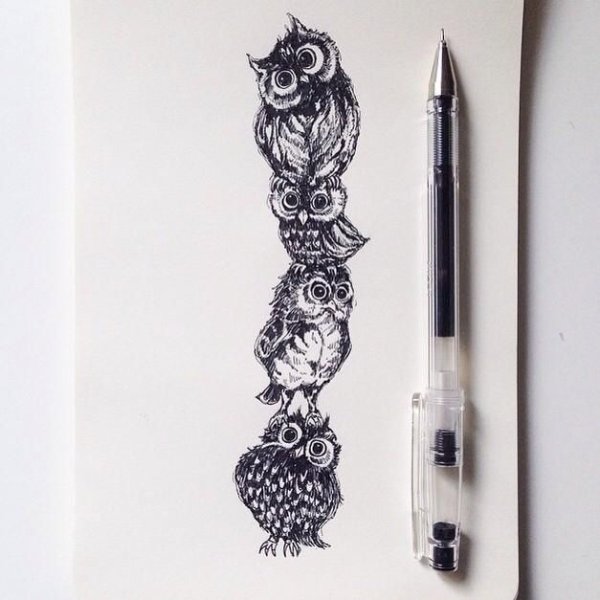 Тату гелевыми ручками