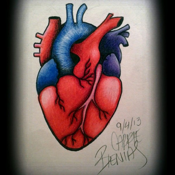 Рисунки красной ручкой