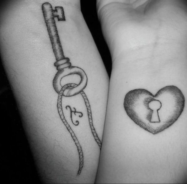 Татуировки замочек и ключик