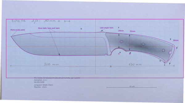 Размер заготовок для рукоятки ножа