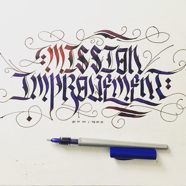 Pilot Parallel Pen каллиграфия