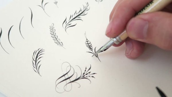 Каллиграфическое рисование пером