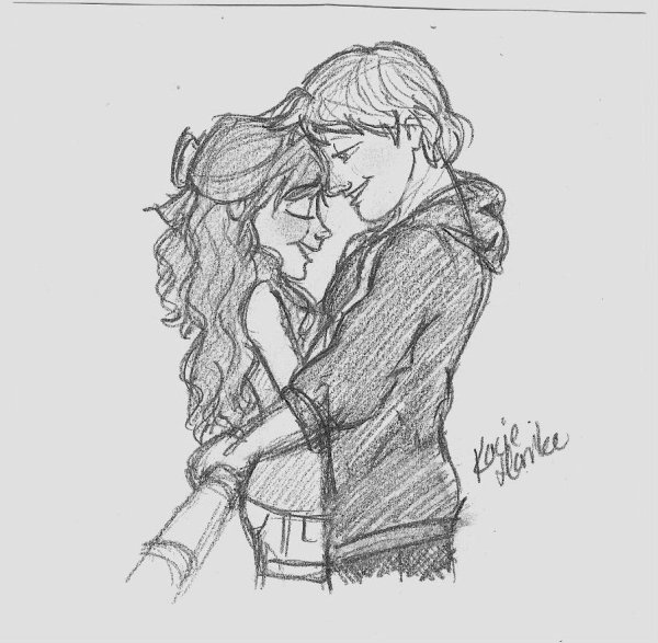 Влюбленные рисунок