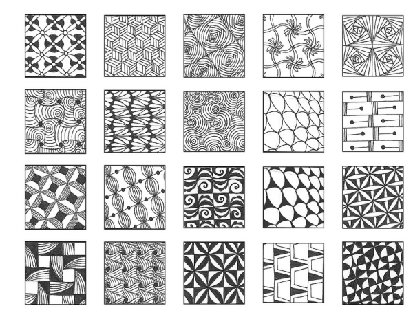 Зентангл элементы