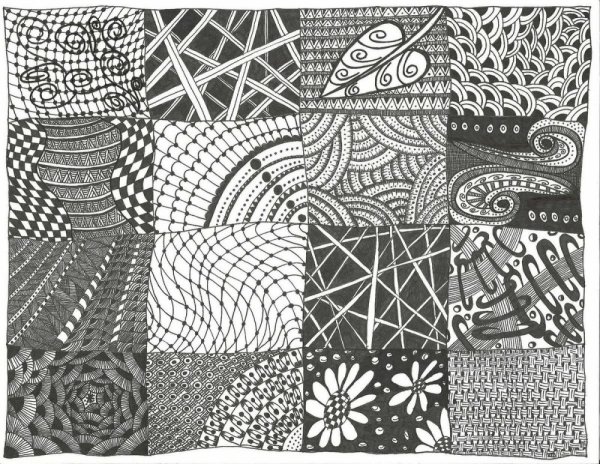 Техники рисования Зентангл и дудлинг