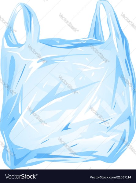 Пластиковый пакет на прозрачном фоне