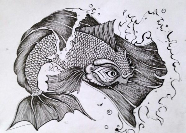 Рисование гелевой ручкой