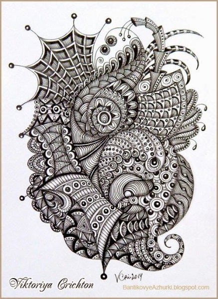 Узоры гелевой ручкой