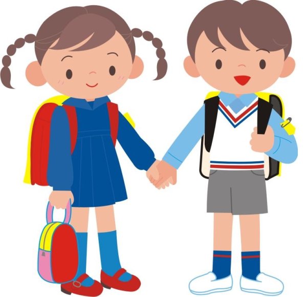 Учениеки мальчик и девочка