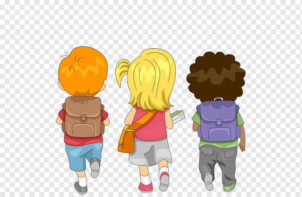 Мультяшные дети со спины