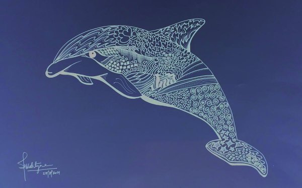 Дельфин из 3д ручки