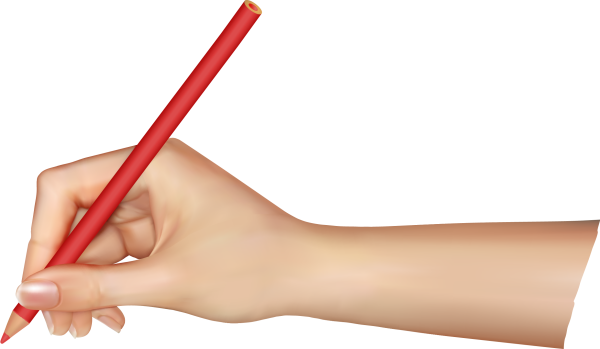 Рука держит карандаш