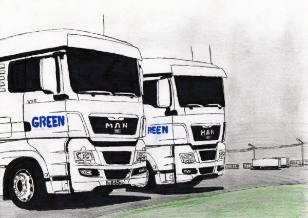 Рисование Грузовики Европа