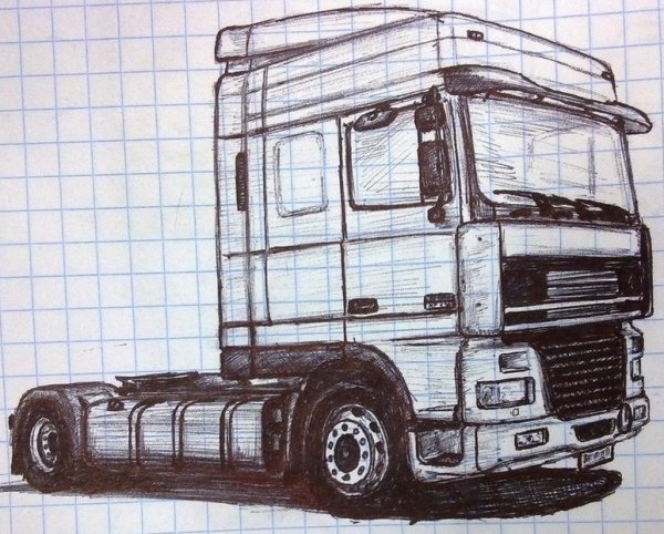 DAF XF 105 набросок