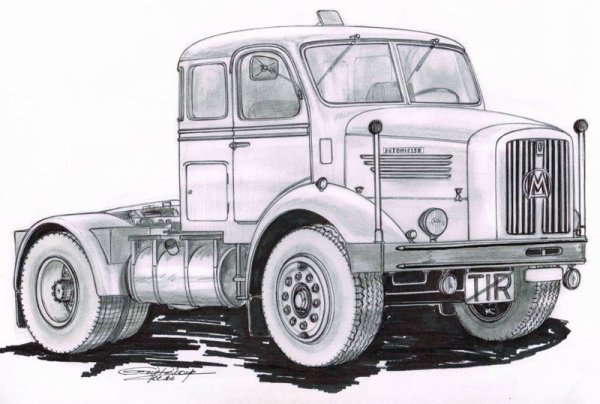 Грузовик набросок