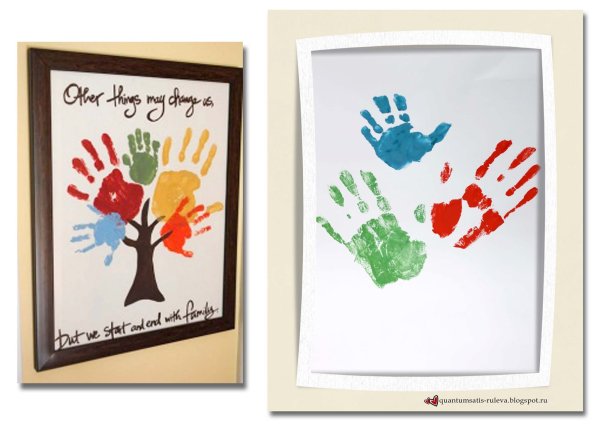 Картина из отпечатков рук