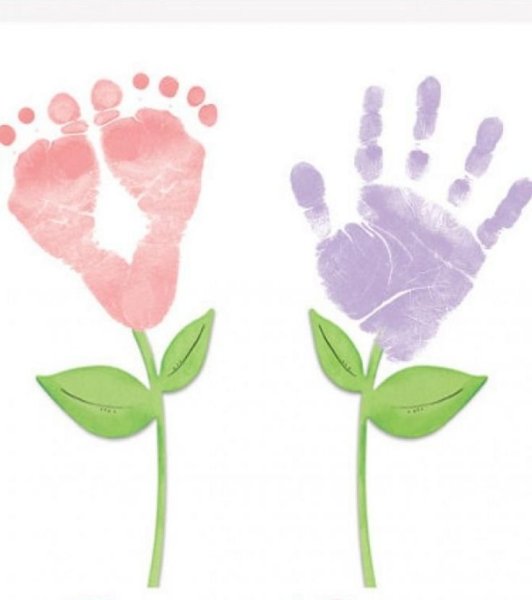 Рисование цветов пальчиками