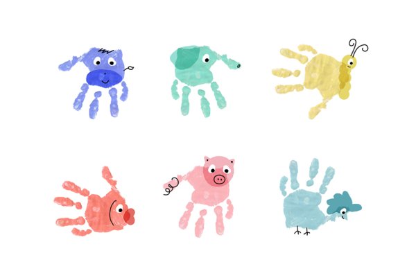 Рисование отпечатками рук