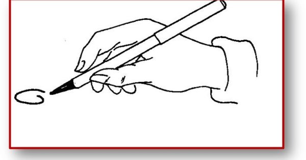 Как правильно держать руку при письме